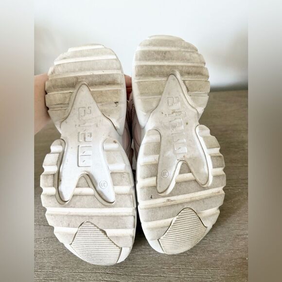 Maje Faster Leather and Suede Trainers in Light Pink - Size 39 - Picture 6 of 9